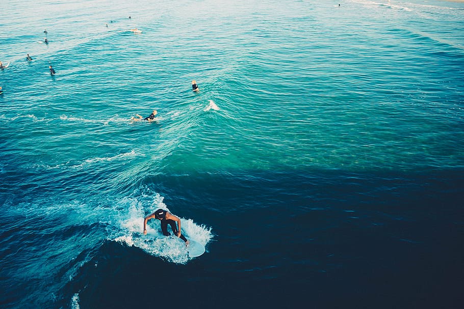 person using surfboard during daytime, people, body, water HD wallpaper