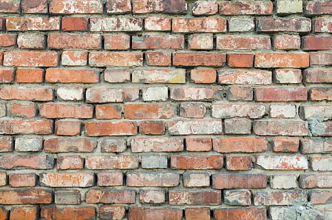 red and gray brick wall, old, texture, block, grunge, rough HD wallpaper
