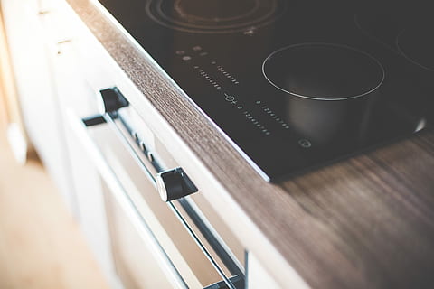 Modern Home Kitchen Glass Ceramic Cooker Close Up, cooking, desk HD wallpaper