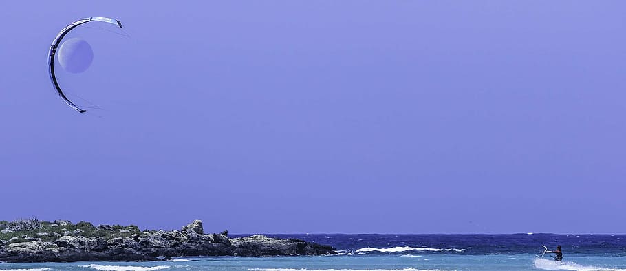 moon, attraction, beach, water, sea, blue, no people, outdoors HD wallpaper