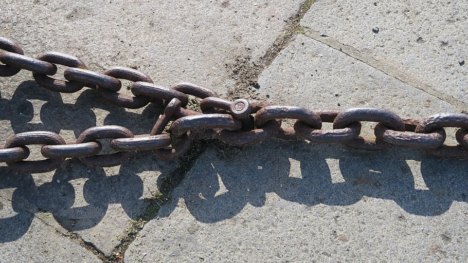 string, nature, rusty, chain, metal, connection, strength, day HD wallpaper