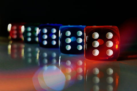 cube, colorful, transparent, mirroring, luck, craps, instantaneous speed HD wallpaper