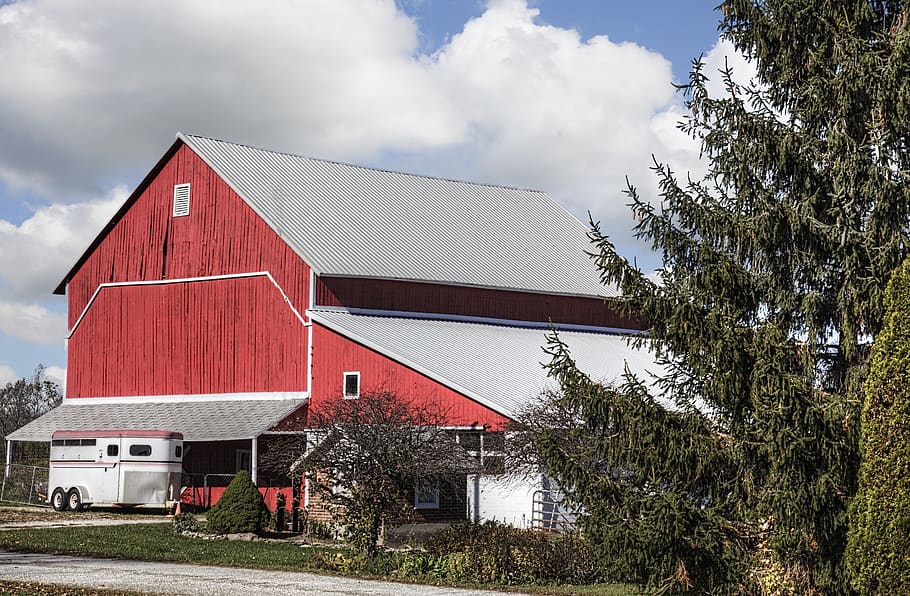 barn, rustic, barns, ohio, digital art, rural, scenic, country, HD wallpaper