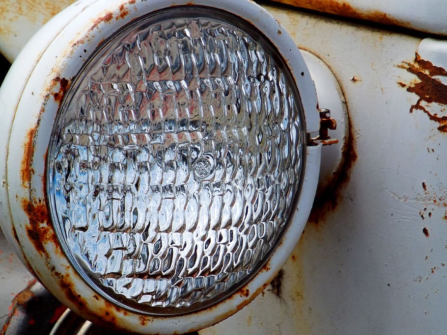 Light, Tractor, Old, Machine, Vintage, vehicle, dirty, close-up HD wallpaper