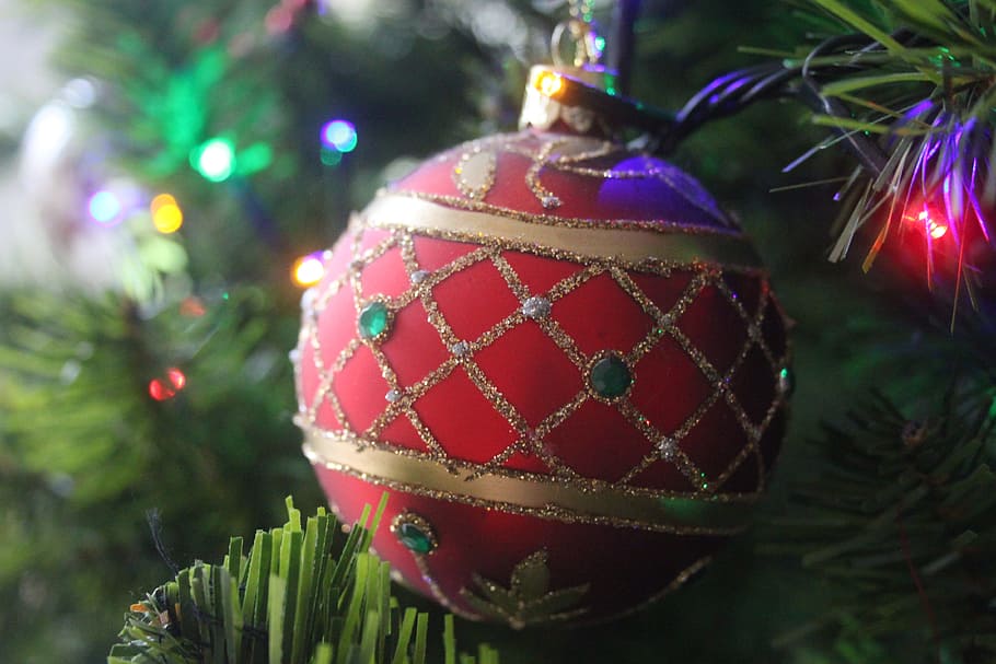 close up photography of Christmas baubles, decoration, xmas, holiday, HD wallpaper