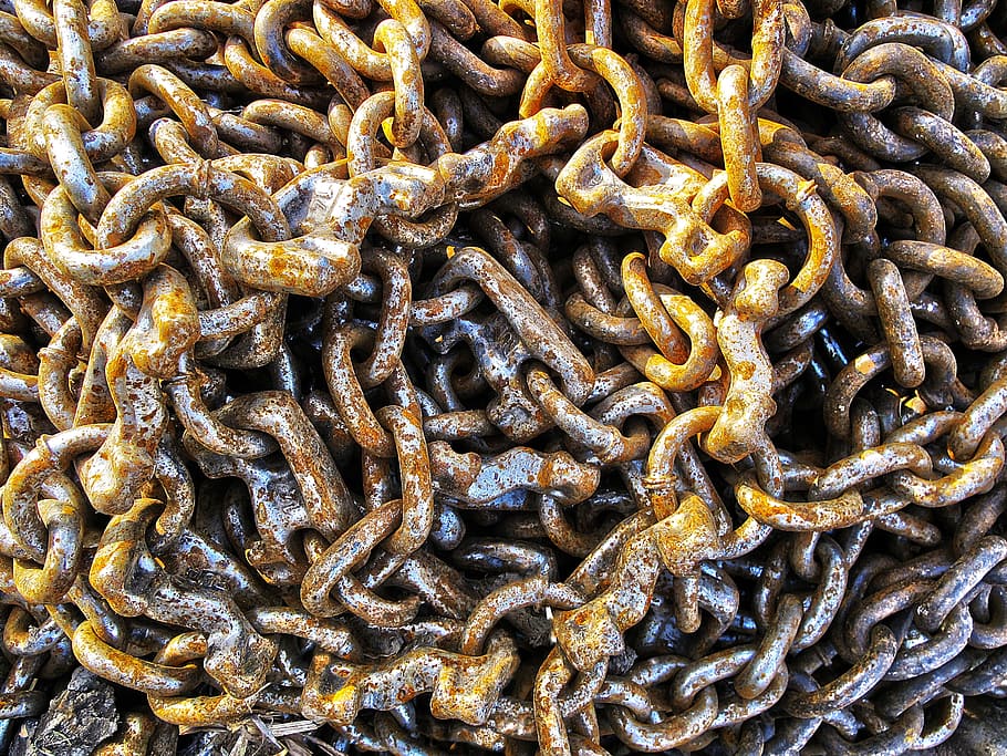 chains, chain necklaces, block chain, iron chains, corrosion HD wallpaper
