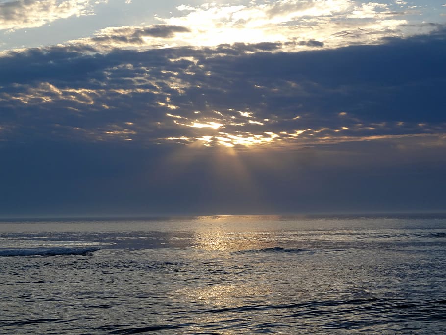 sunset, beach, beach sunset, ocean, sea, sky, vacation, coast HD wallpaper