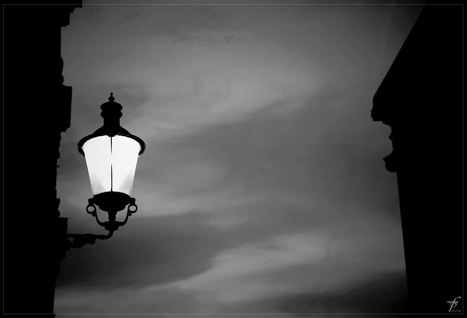 Lamp, Street, Architecture, silhouette, built structure, night HD wallpaper