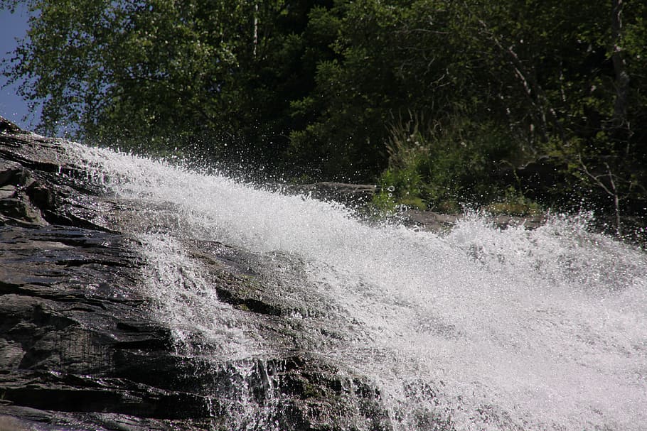 Water, Waterfall, River, Murmur, Drip, mountain stream, wild HD wallpaper