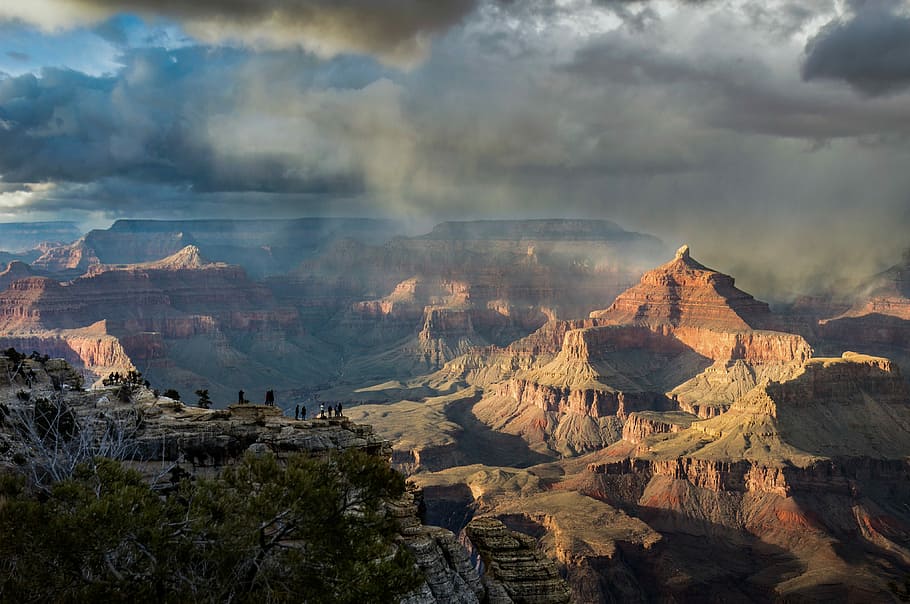 Grand Canyon, Arizona, landscape photography of mountain, rock HD wallpaper
