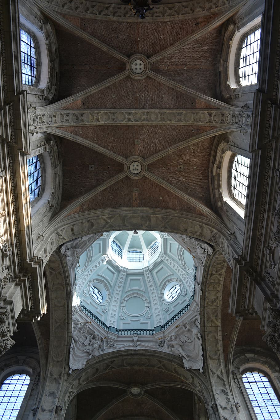 dome, vaults, building, architecture, church, abbey of grimbergen, HD wallpaper