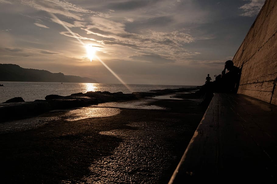 Sunset, Landscape, Porto, sea, water, beach, cloud - sky, scenics - nature HD wallpaper