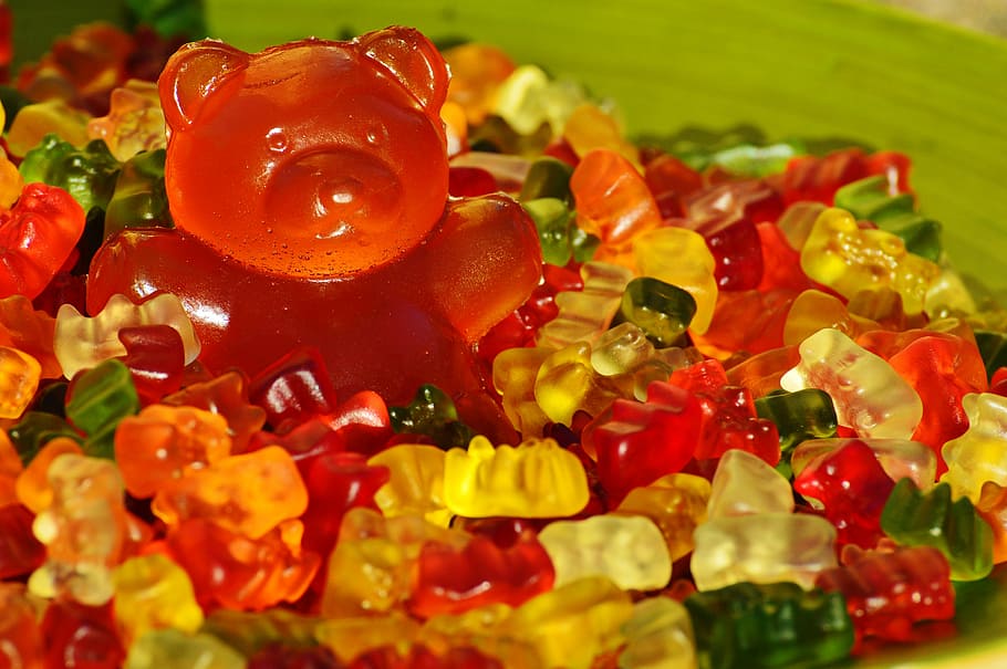 HD Wallpaper: Giant Rubber Bear, Gummibär, Gummibärchen, Fruit Gums ...