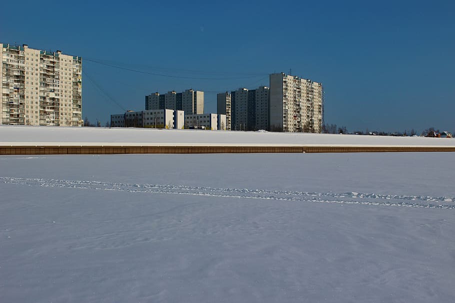 siberia, winter, quay, architecture, built structure, building exterior HD wallpaper
