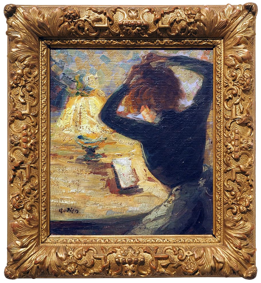 museum, table, painting, art and craft, frame, representation HD wallpaper