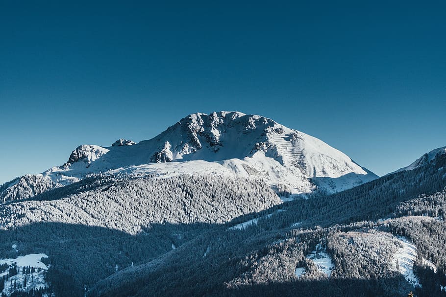 landscape photography of mountains covered with snow, mountain covered by snow at daytime HD wallpaper