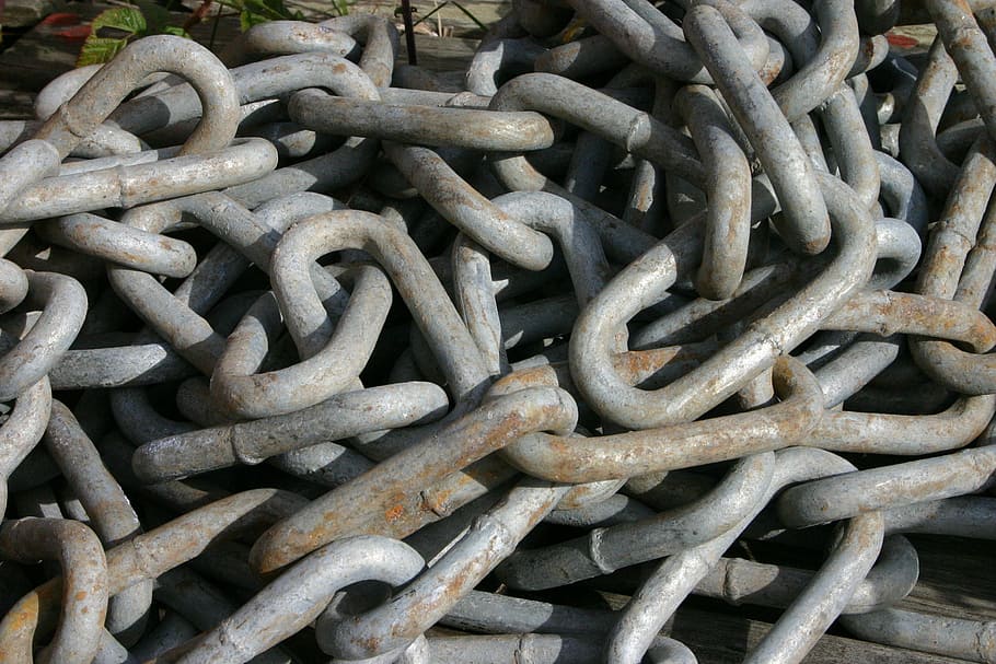 Chain, Boat, connection, full frame, backgrounds, no people HD wallpaper