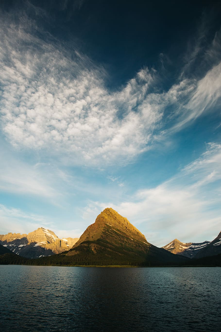landscape photography of mountains beside body of water, mountain near body of water HD wallpaper