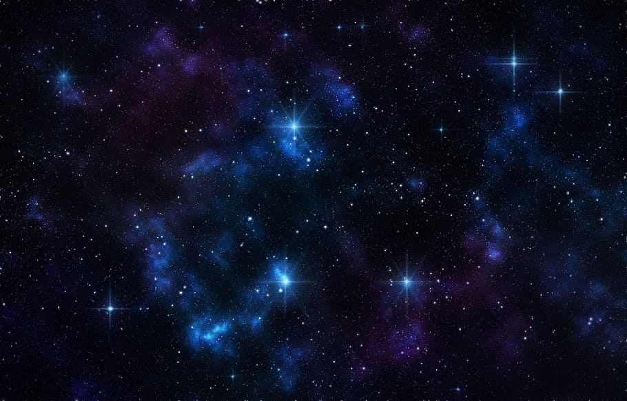 galaxy graphic wallpaper, starfield, stars, space, universe, astronomy, HD wallpaper