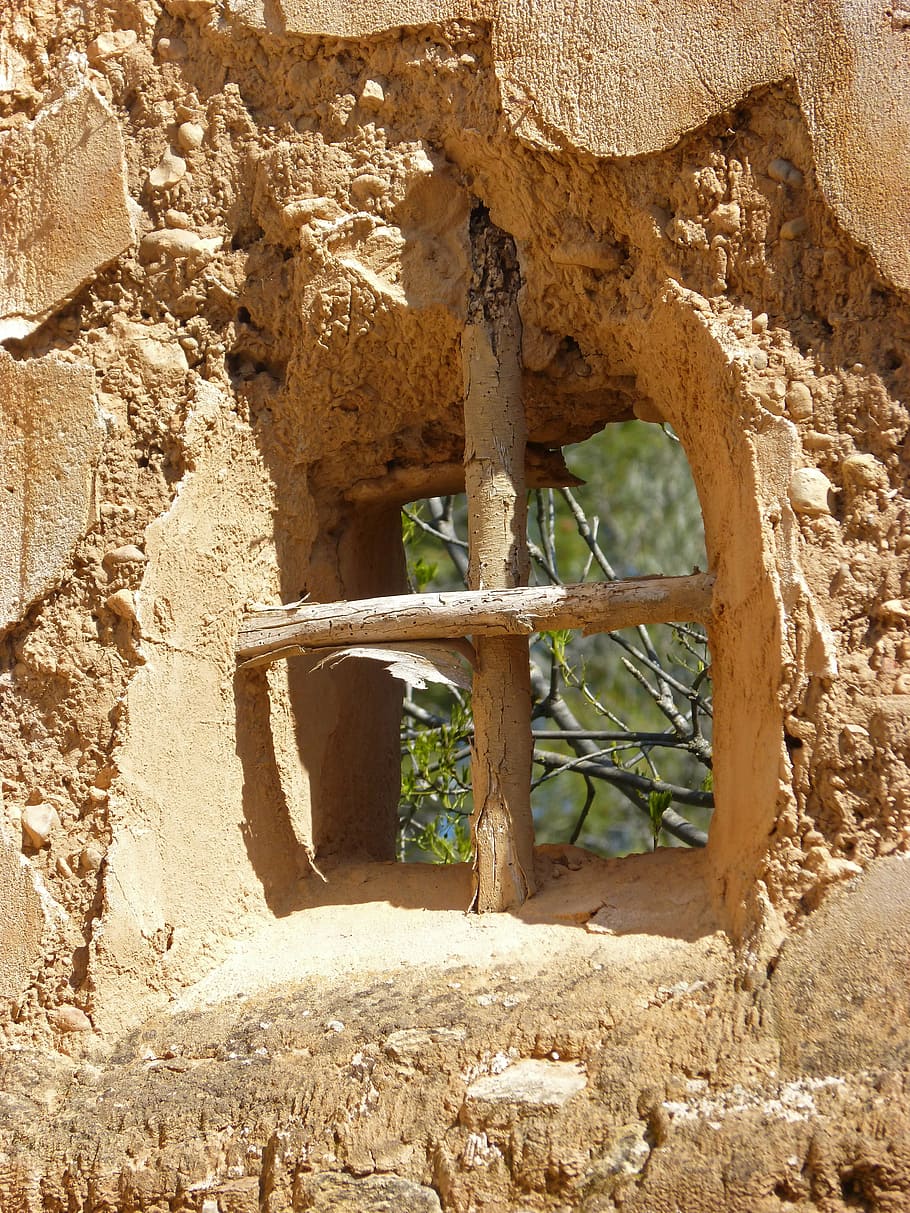 window, ruin, balusters, old, abandoned, architecture, history HD wallpaper