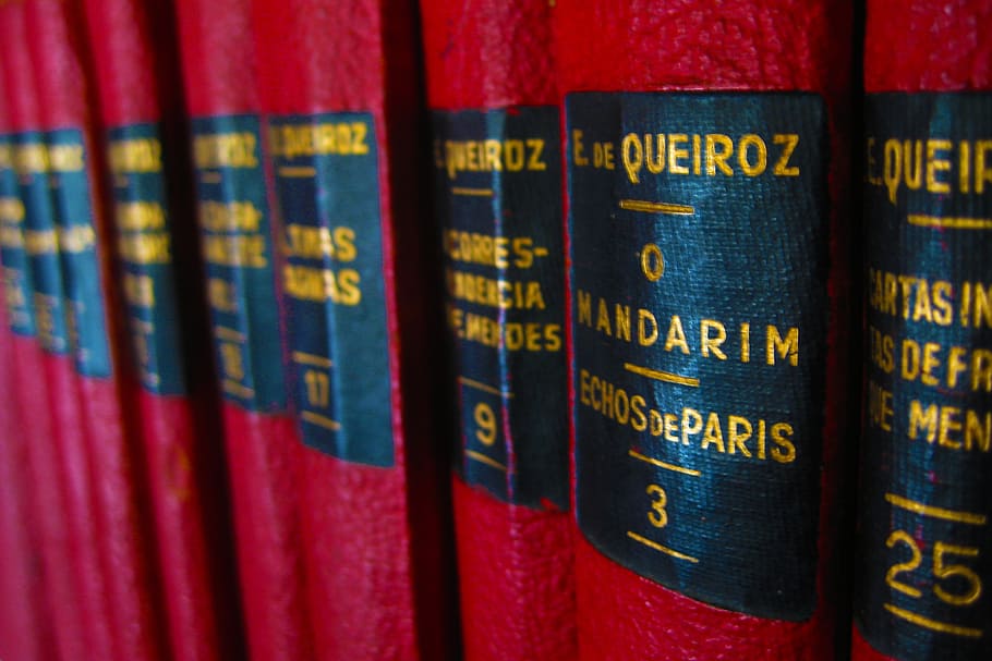 books, library, bookshelf, publication, close-up, red, text HD wallpaper