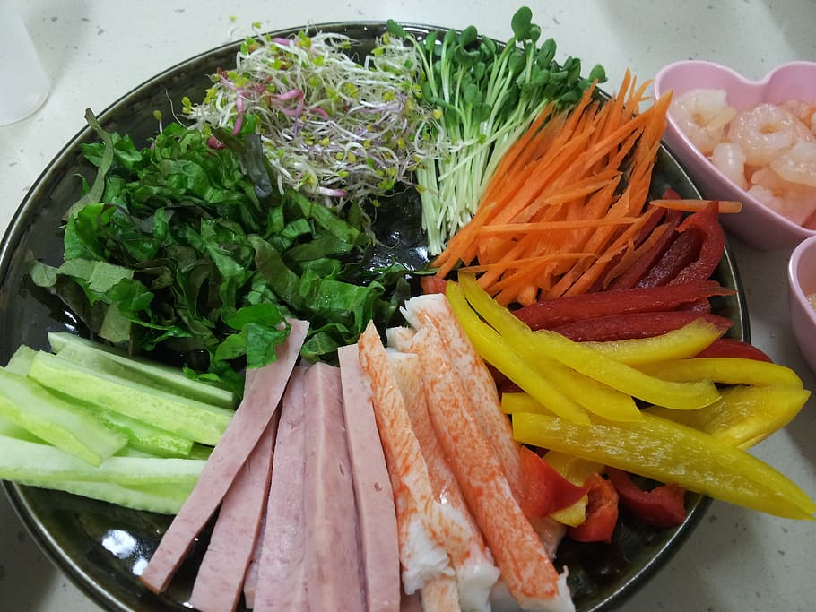 spring roll, spring roll materials, spring roll ingredient materials HD wallpaper