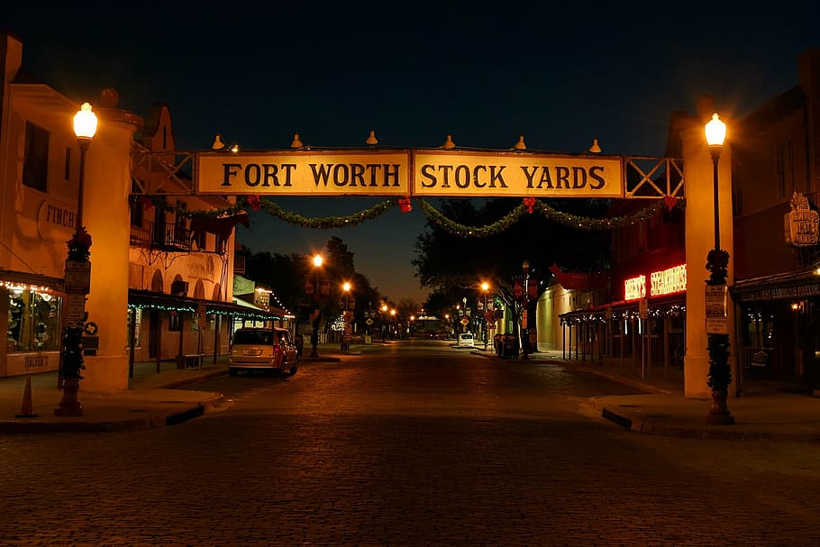 fort worth stock yards, texas, stockyards, christmas, bbq, barbecue, HD wallpaper