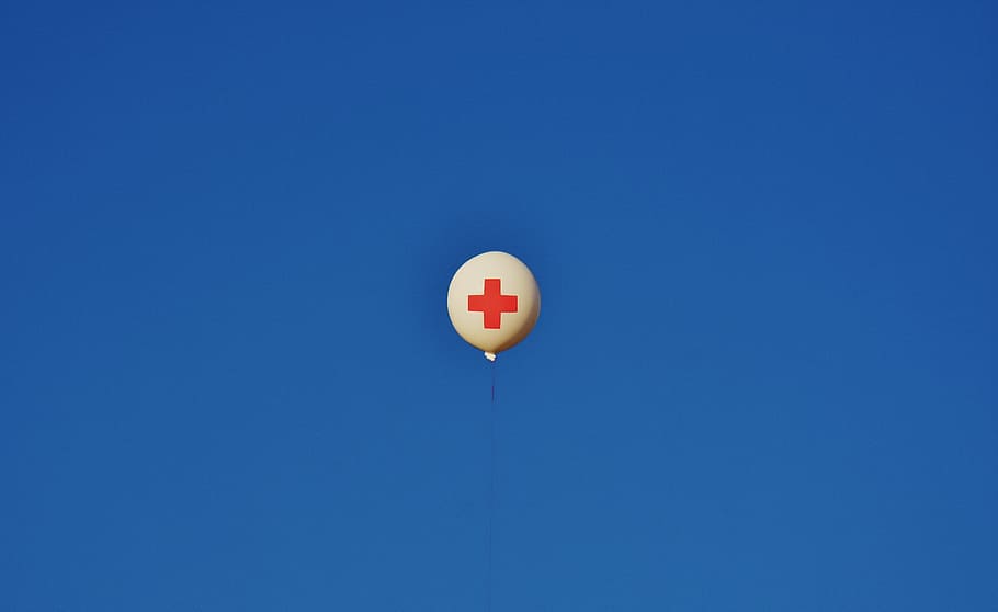 Balloon, First Aid, Help, sky, lifeboat station, directory, HD wallpaper