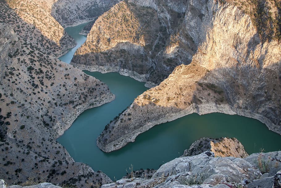 canyon, river, mystery, water, rock, beauty in nature, rock - object HD wallpaper