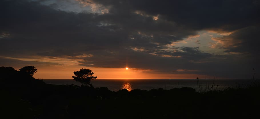 lee, devon, sunset, water, sea, coast, england, bay, uk, coastal HD wallpaper