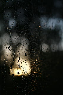 rain, glass, within, wet, drops, window, street, blur, rain drop HD wallpaper