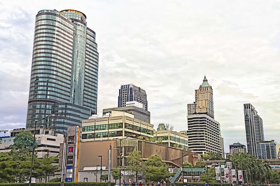 central world plaza, bangkok, thailand, city, buildings, asia, HD wallpaper