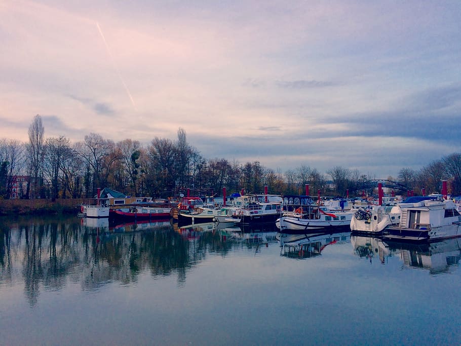 berth, vessel, beautiful, fresh, nautical vessel, water, reflection HD wallpaper
