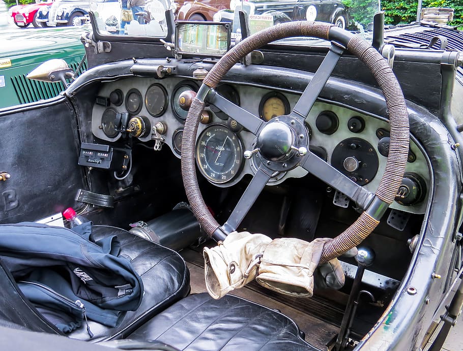 oldtimer, steering wheel, automotive, dashboards, interior HD wallpaper