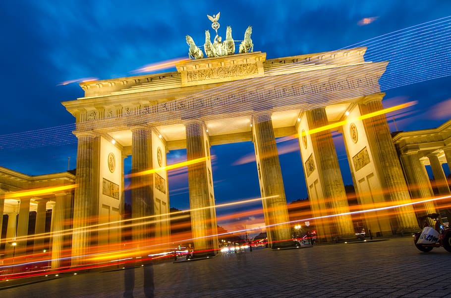timelapse photography of Brandenburg Gate, Germany, berlin, goal, HD wallpaper