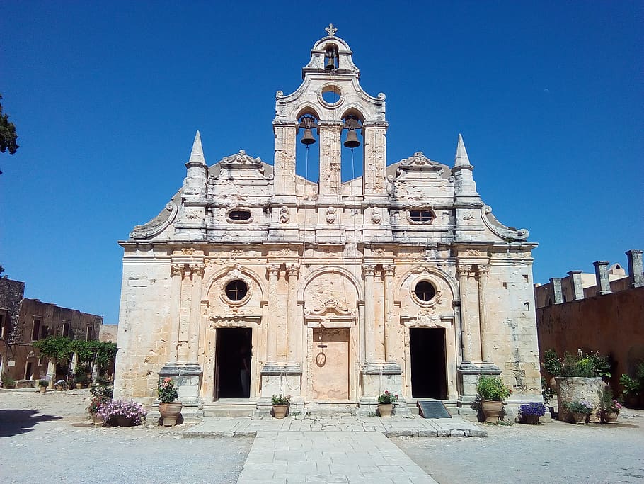 monastery, greece, chalk, architecture, built structure, building exterior HD wallpaper