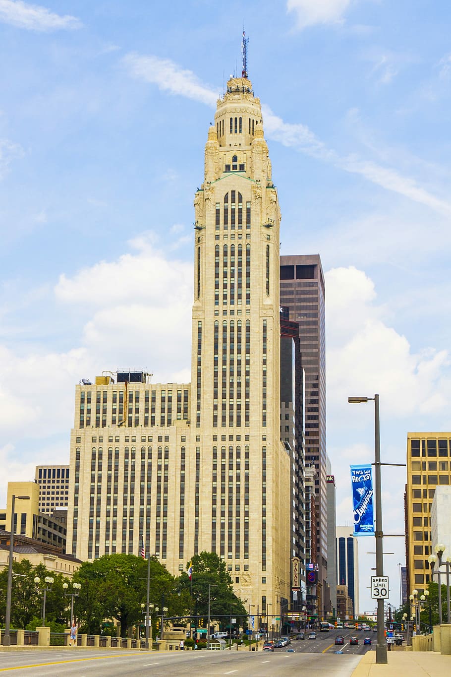 Tower, Building, Structure, Tall, leveque, lincoln, columbus HD wallpaper