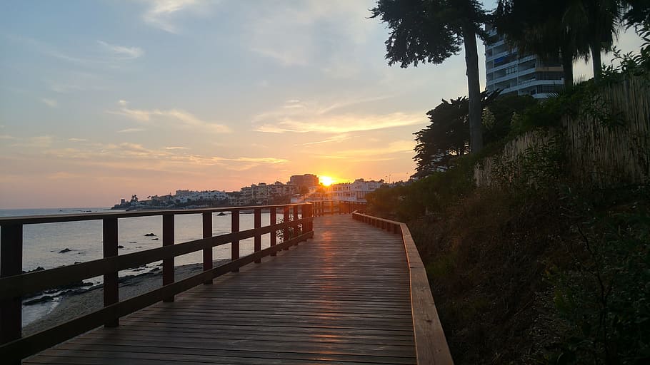 spain, sunset, broadwalk, landscape, spanish, outdoor, travel HD wallpaper