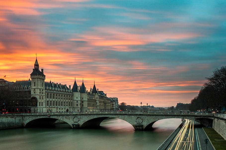 gray bridge timelapse photography, photo of gray concrete bridge HD wallpaper