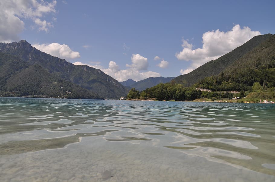 lake, sky, water, clouds, mountain, reflection, sky water, scenics - nature HD wallpaper