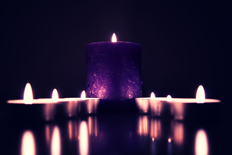 dark, candle, light, fire, night, blur, flame, burning, fire - natural phenomenon HD wallpaper