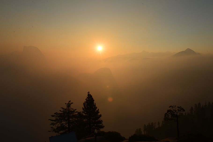 nepal, himalaya, sunset, tree, sky, beauty in nature, plant HD wallpaper