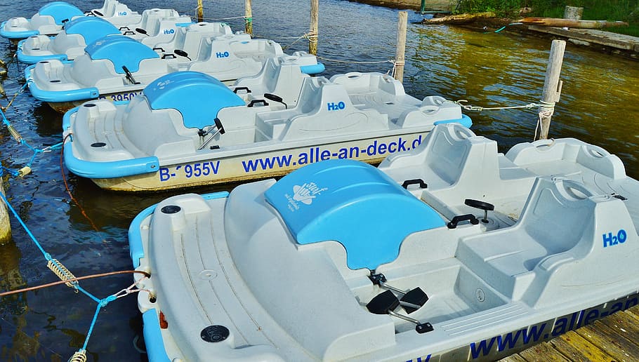 pedal boats, rental, müggelsee, berlin, nautical Vessel, sea, HD wallpaper