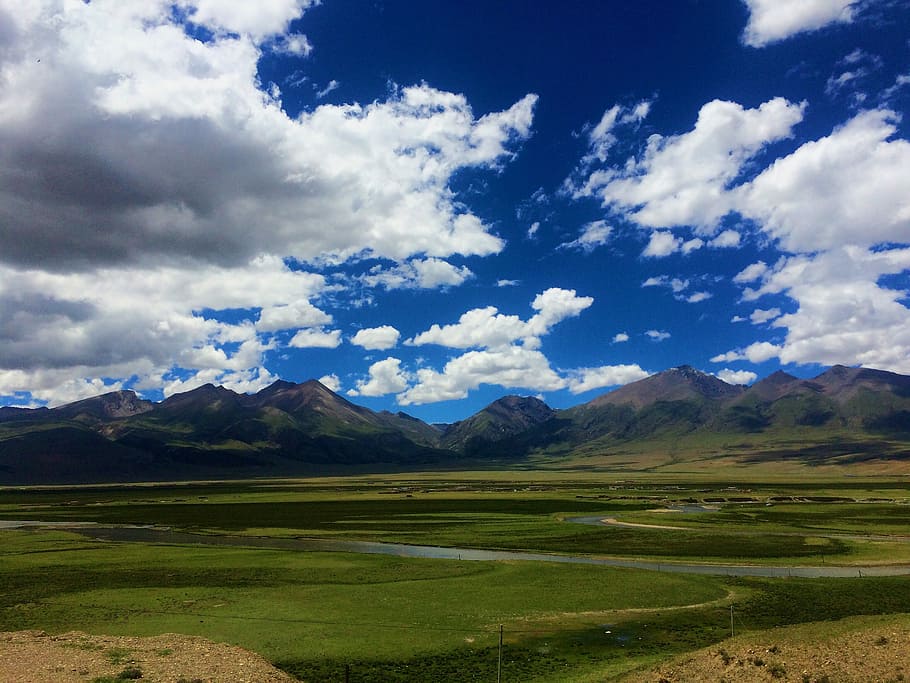 Cloud, Tibet, Sky, Landscape, Mountain, scenics, nature, cloud - sky HD wallpaper