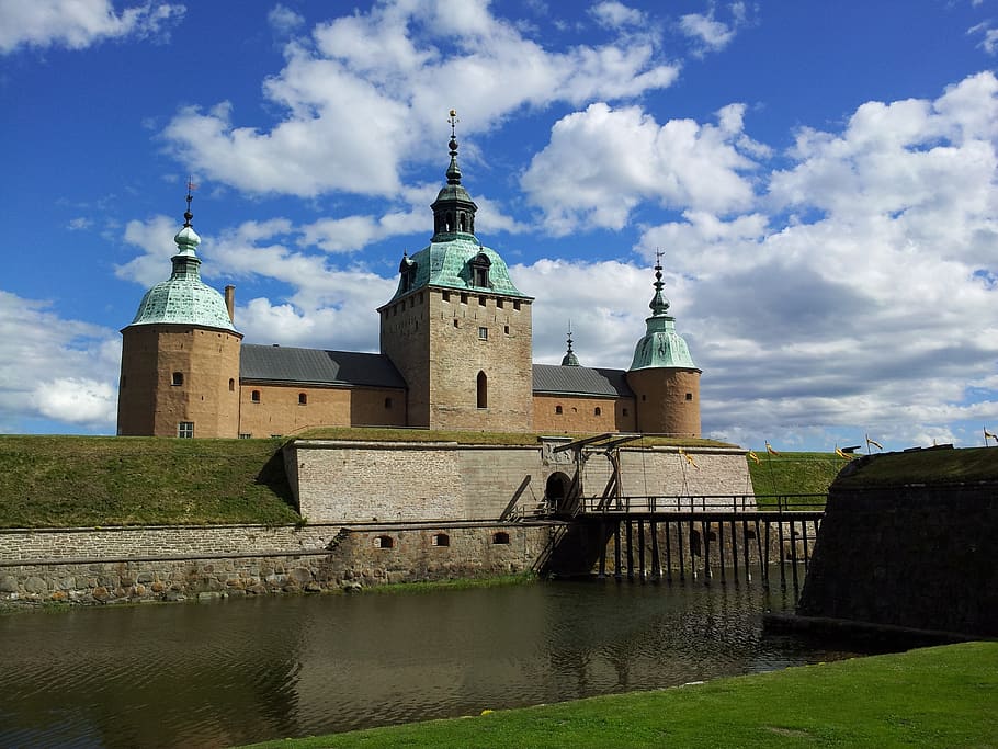 squid closed, castle, landscape, sky, architecture, built structure HD wallpaper
