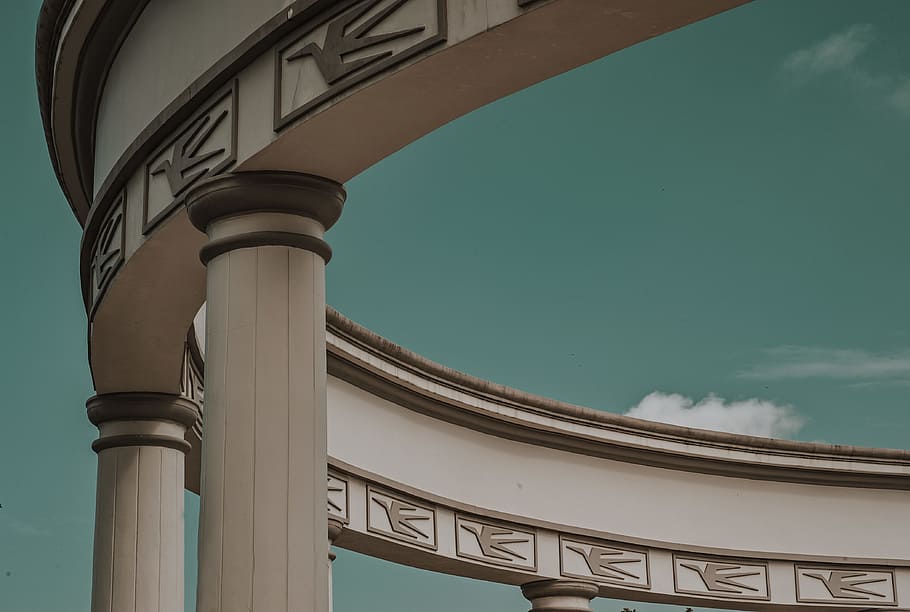 Close Up Photography of Concrete Column Building, architecture HD wallpaper