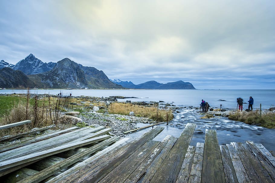 lofted islands, mountain, dawn, rocks, sky, clouds, blue, sierra HD wallpaper
