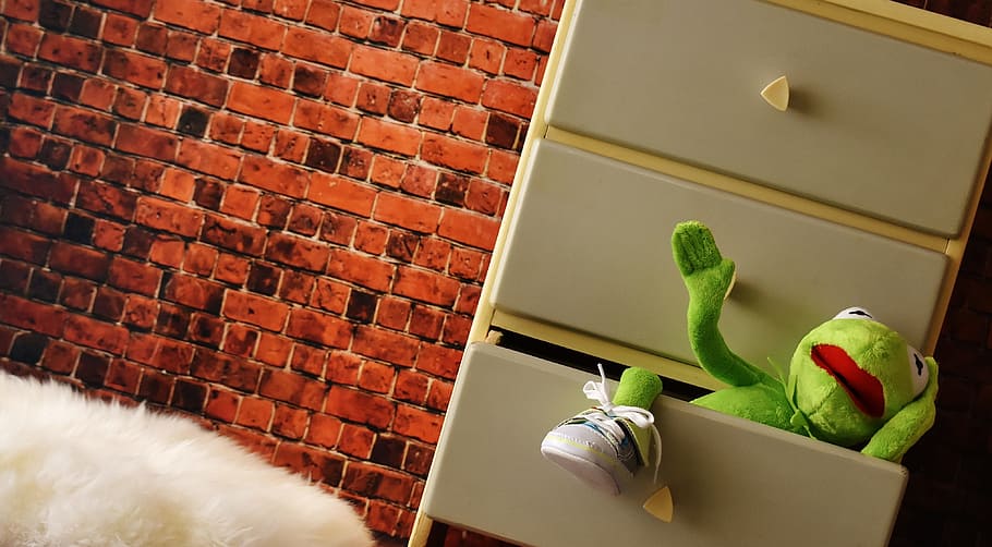 Chest Of Drawers, Cabinet, kermit, plush, funny, cute, frog, HD wallpaper