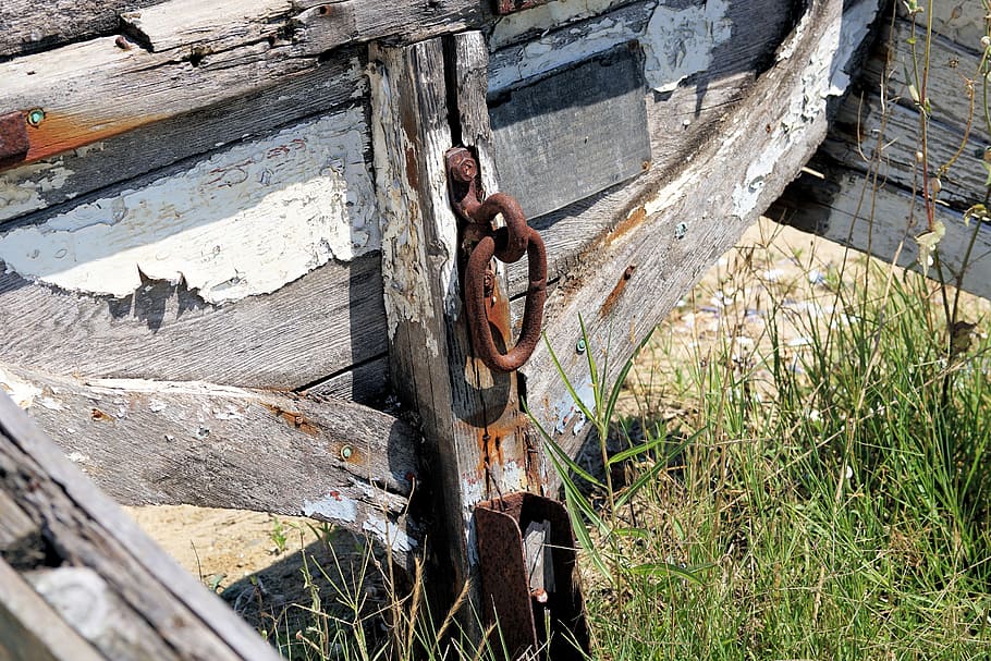 boot, old, wood, morsch, broken, wreck, old boat, weathered HD wallpaper