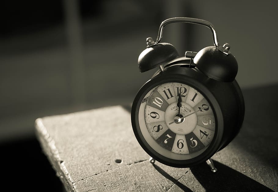 time, clock, minute, alarm clock, close-up, table, indoors HD wallpaper